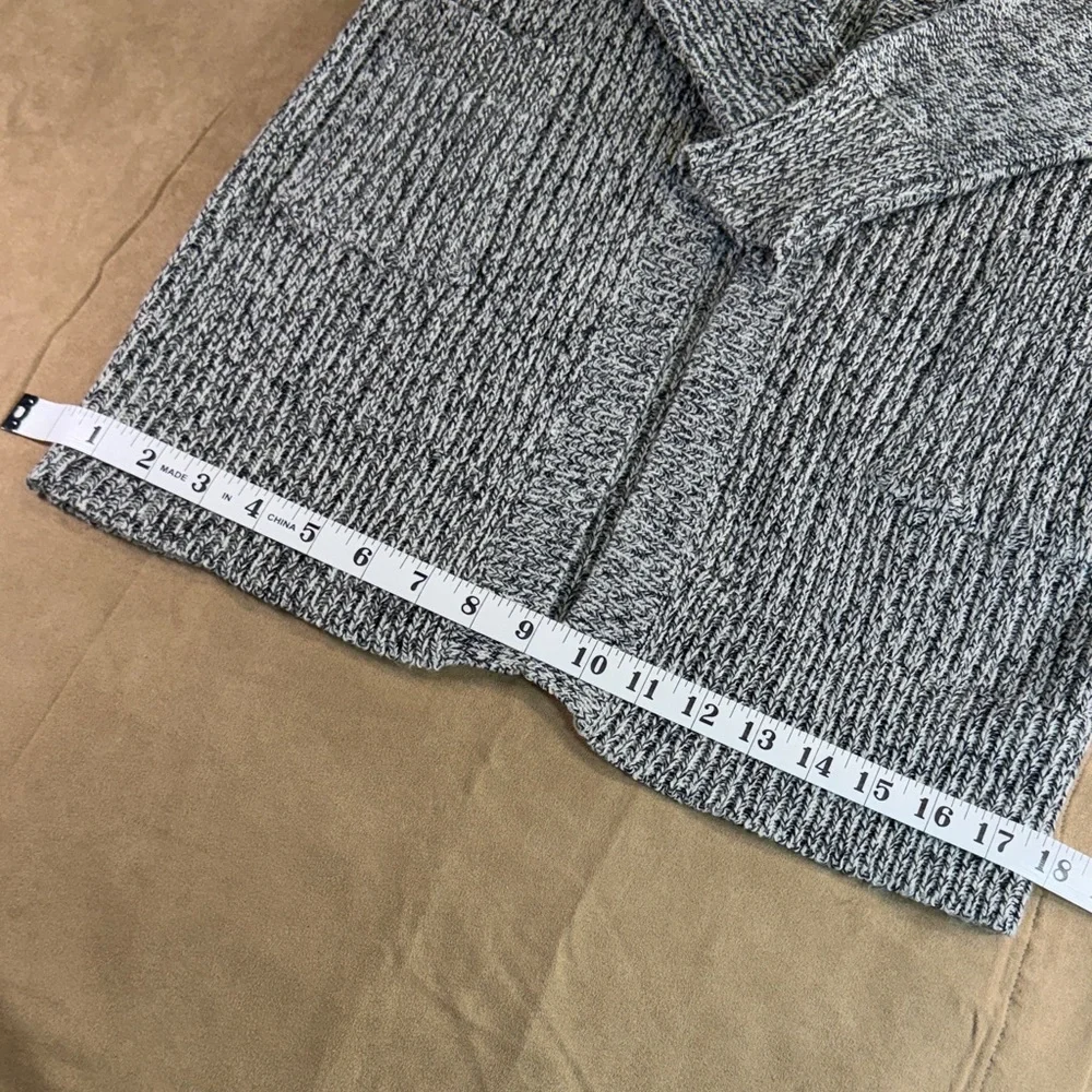 Harper Gray Hooded Cardigan with Brown Elbow Patches - Picture 2 of 10